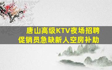唐山高级KTV夜场招聘促销员急缺新人空房补助